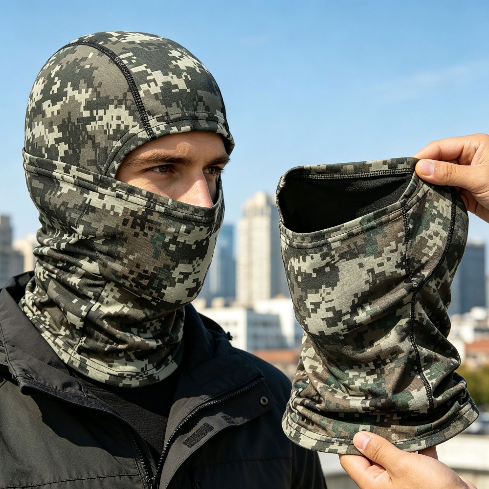 Outdoor Hunting Prints - Rüzgar Geçirmez Kamuflaj Tam Yüz Balaklava